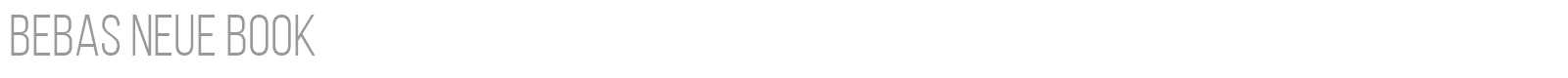 Bebas Neue font preview